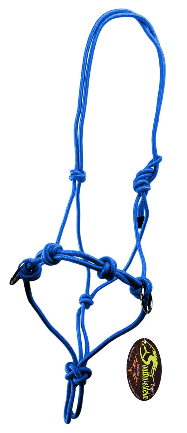 Southwestern Equine Side Pull Rope Halters with Nickle Plated Rings