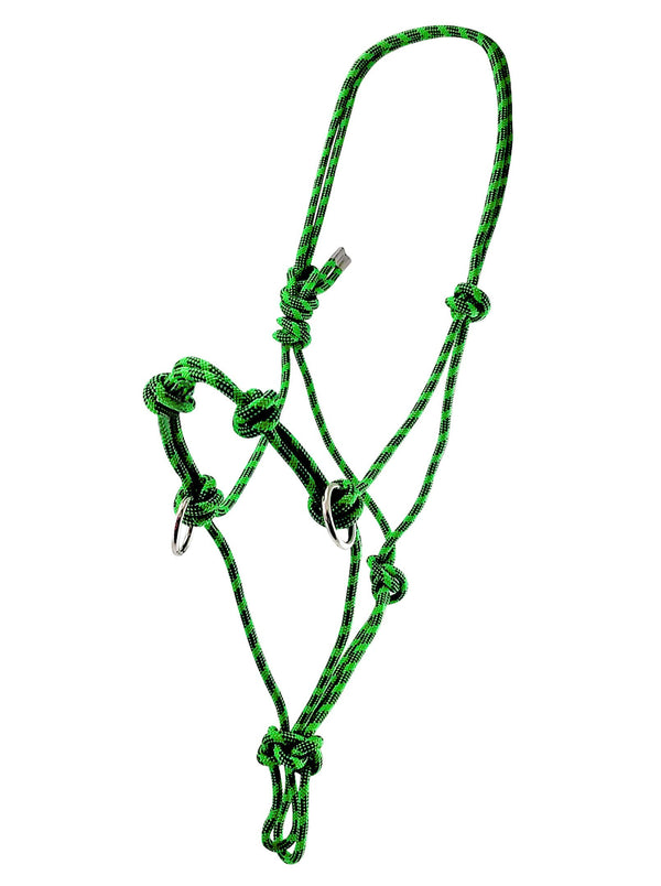 Southwestern Equine Side Pull Rope Halters with Nickle Plated Rings