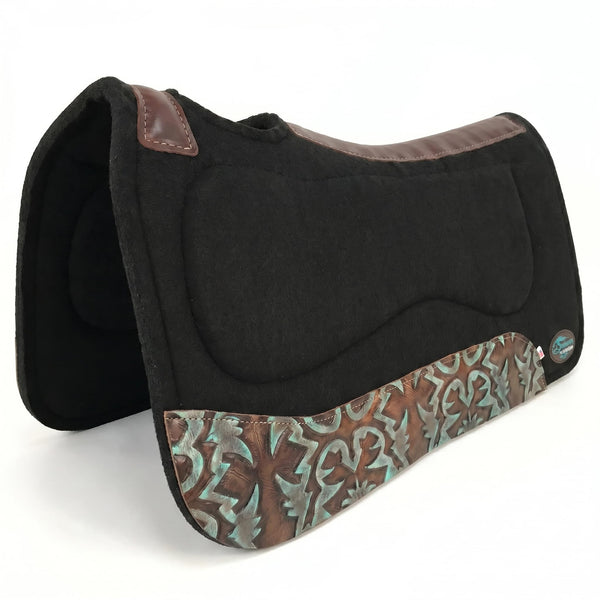 OrthoRide™ All Purpose Saddle Pad Black Wool Felt