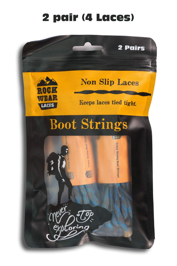 ROCKWEAR (2) PAIR NON SLIP HIKING BOOT LACES Hiking Boot Work Boot Shoelace