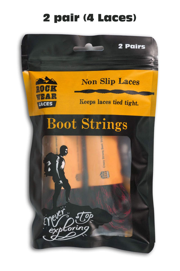 ROCKWEAR (2) PAIR NON SLIP HIKING BOOT LACES Hiking Boot Work Boot Shoelace