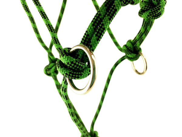 Southwestern Equine Side Pull Rope Halters with Nickle Plated Rings