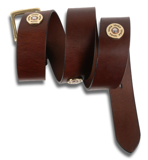 Shotgun Shell Concho Leather Belt