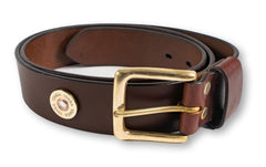 Shotgun Shell Concho Leather Belt