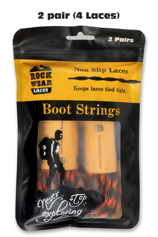 ROCKWEAR (2) PAIR NON SLIP HIKING BOOT LACES Hiking Boot Work Boot Shoelace