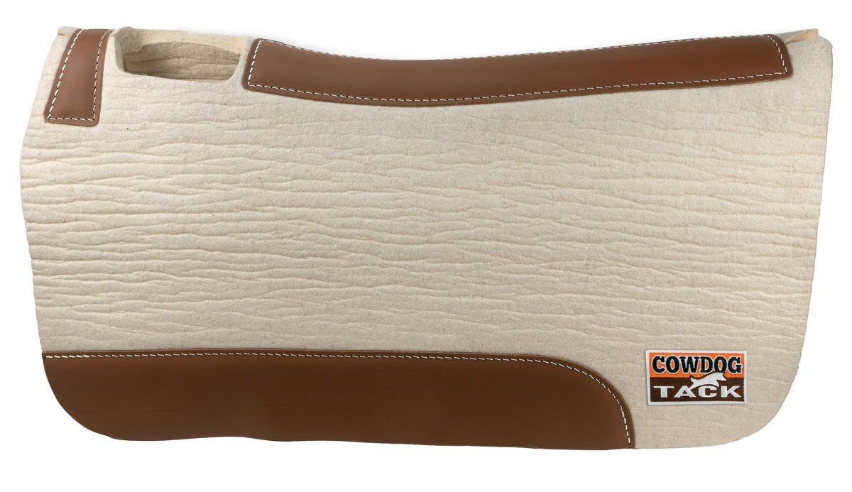 Southwestern Equine CowDog Steam Pressed Wool Saddle Pad Horse Saddle Pad Wool Contoured - SouthwesternEquineSWE-CD-PW-4694-557