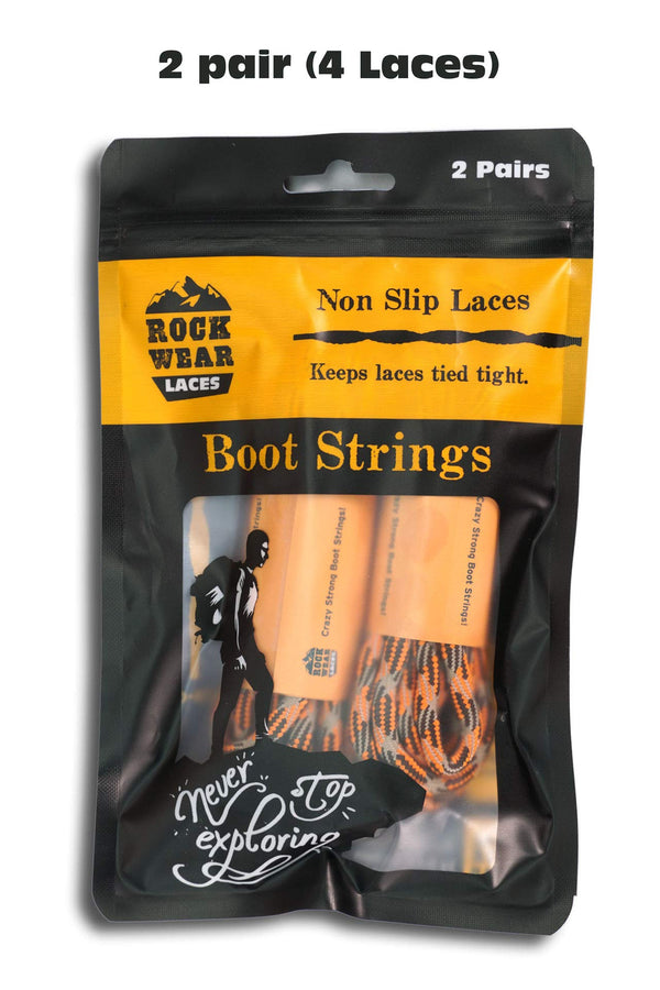 ROCKWEAR (2) PAIR NON SLIP HIKING BOOT LACES Hiking Boot Work Boot Shoelace