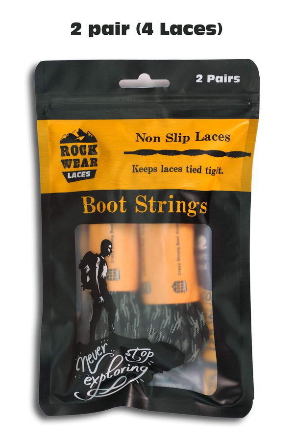 ROCKWEAR (2) PAIR NON SLIP HIKING BOOT LACES Hiking Boot Work Boot Shoelace