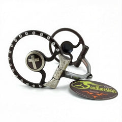 Cross D-Ring Snaffle Bit, 5-inch Mouthpiece