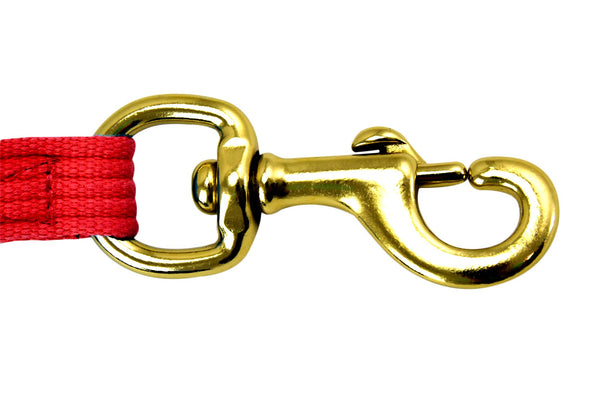 24 ' Flat Cotton Web Lunge Line with Bolt Snap & Rubber Stop
