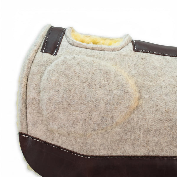 OrthoRide™ Elite Saddle Pad Premium Tan Topper with Fleece Bottom 1
