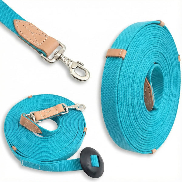 35' Flat Cotton Lunge Line with Rubber Stop