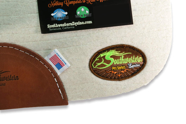 Southwestern Equine The Lone Star 100% Elite Pressed Cream Wool Saddle Pad