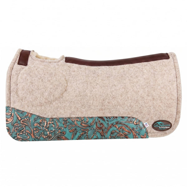 OrthoRide™ Elite Saddle Pad Premium Tan Topper with Fleece Bottom 1