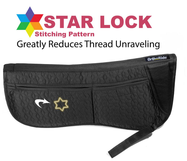 Black English Half Pad with Memory Foam Shims