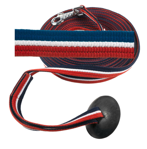 24 ' Flat Cotton Web Lunge Line with Bolt Snap & Rubber Stop