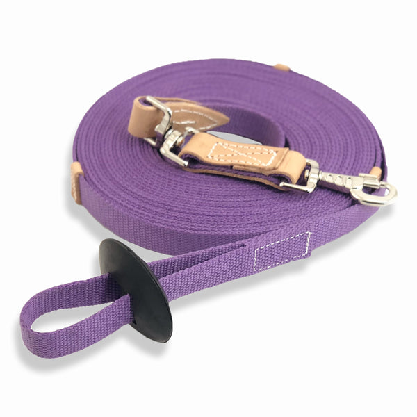 35' Flat Cotton Lunge Line with Rubber Stop