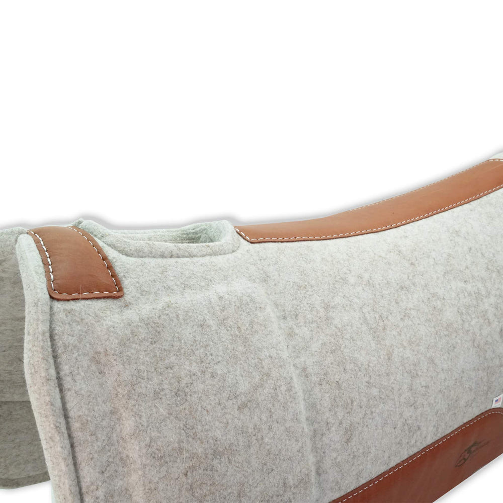 OrthoRide™ "ROPER" -Soft Hit Dally Shim 100% Natural Wool 1" Saddle Pad - SouthwesternEquineSWE-17622