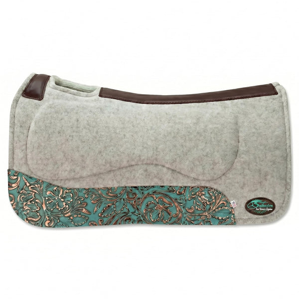OrthoRide™ All Purpose Cream Wool with Fleece Bottom Saddle Pad Active