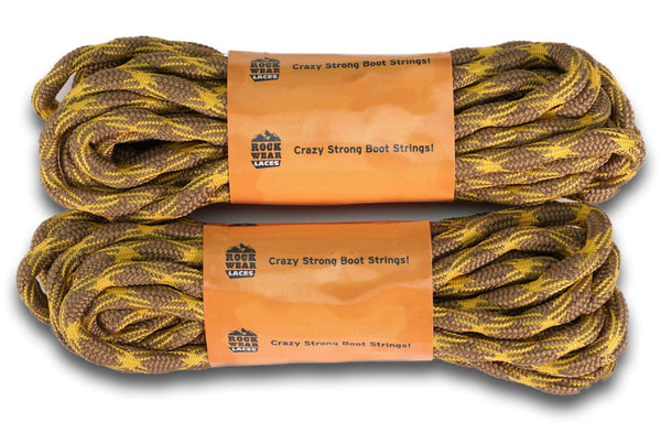 ROCKWEAR (2) PAIR NON SLIP HIKING BOOT LACES Hiking Boot Work Boot Shoelace