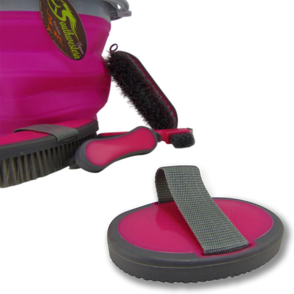 Collapsible Grooming Kit with 10 Liter Bucket and 5 Grooming Tools - Turquoise