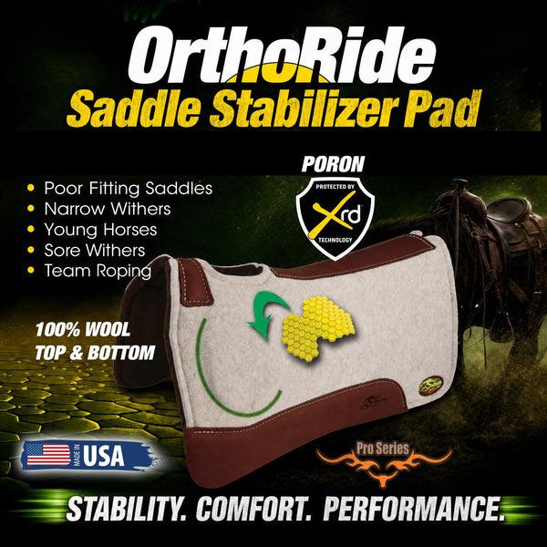 OrthoRide™ Elite - Premium All Wool Topper and Bottom - Saddle Pad