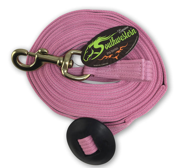 24 ' Flat Cotton Web Lunge Line with Bolt Snap & Rubber Stop