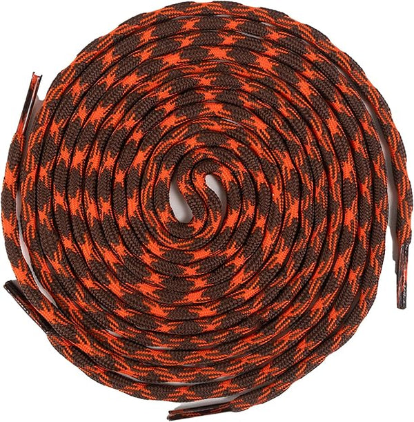 ROCKWEAR (2) PAIR NON SLIP HIKING BOOT LACES Hiking Boot Work Boot Shoelace - SouthwesternEquineSWE-RW-NS-ORG/BRN-120