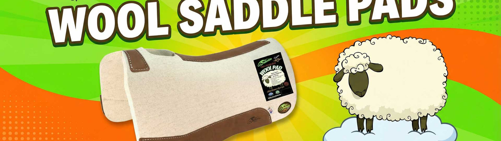Western Wool Saddle Pads - 100% Natural Fiber