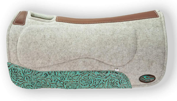 OrthoRide™ All Purpose Cream Wool with Fleece Bottom Saddle Pad Active