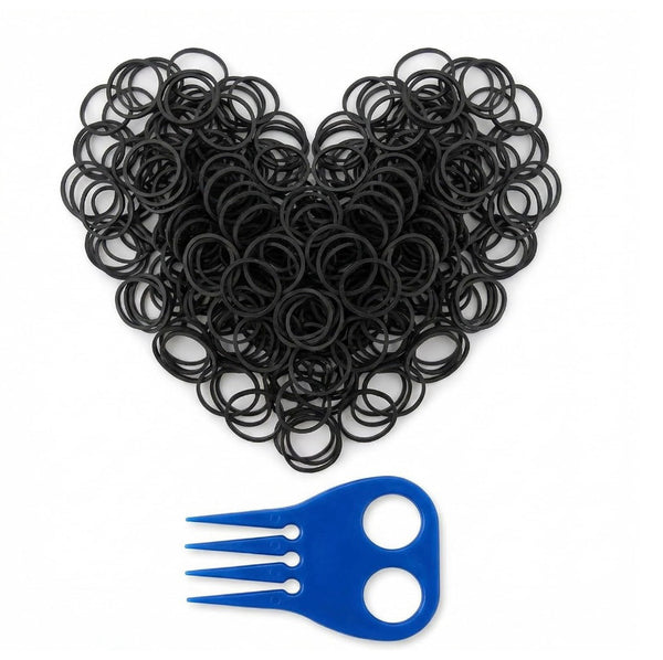 Horse Mane Braiding and banding Kit Mane/Tail Rubber Bands, Braid Aid Braiding Comb