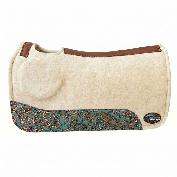 OrthoRide™ Elite Saddle Pad Premium Tan Topper with Fleece Bottom 1
