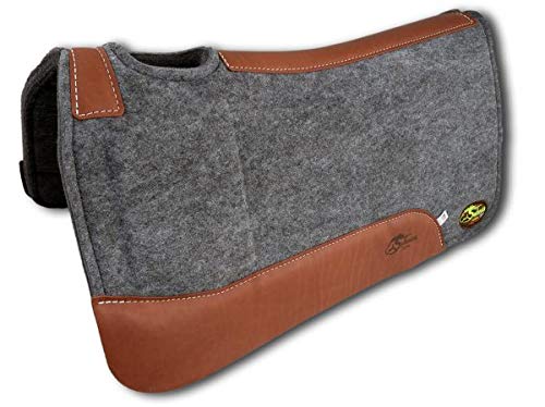 OrthoRide™ "ROPER" - Soft Hit Dally Shim 100% Natural Wool 1" Saddle Pad