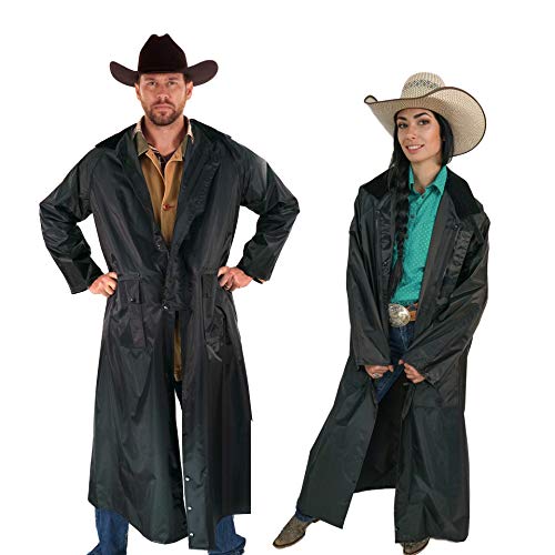 American Cowboy Saddle Slicker Rain Coat Duster – 100% Waterproof Full