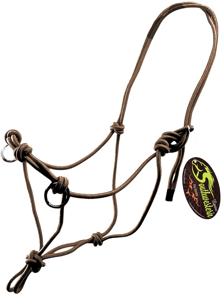 Southwestern Equine Side Pull Rope Halters with Nickle Plated Rings ...