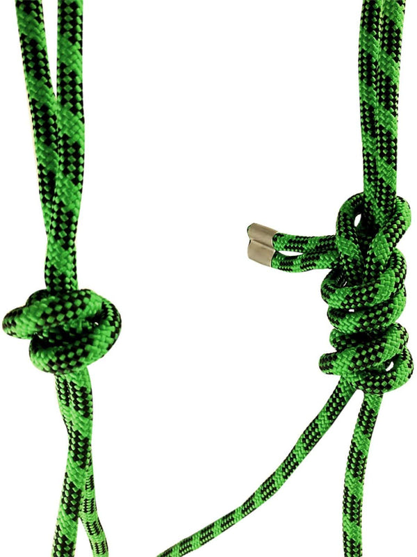 Southwestern Equine Side Pull Rope Halters with Nickle Plated Rings