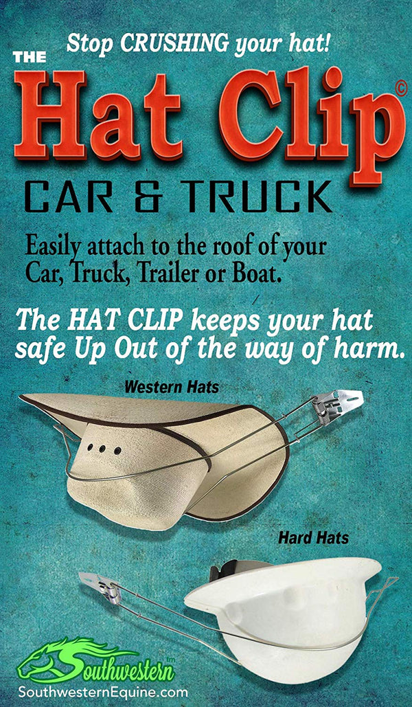 Metal Hat Clip for Trucks Cars SUV Sturdy Hat Holder (Flat or Curved)