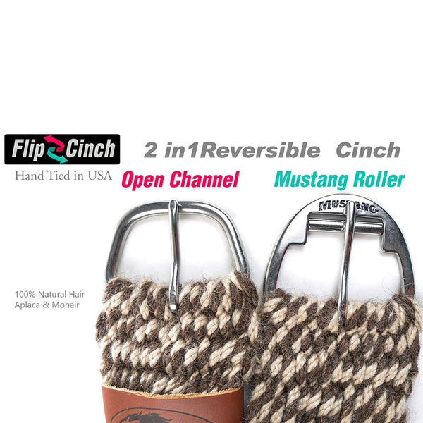 Flip Cinch - Roper - 100% Alpaca and Mohair Twist Roper Cinch 27 Strand - New Reversible Design