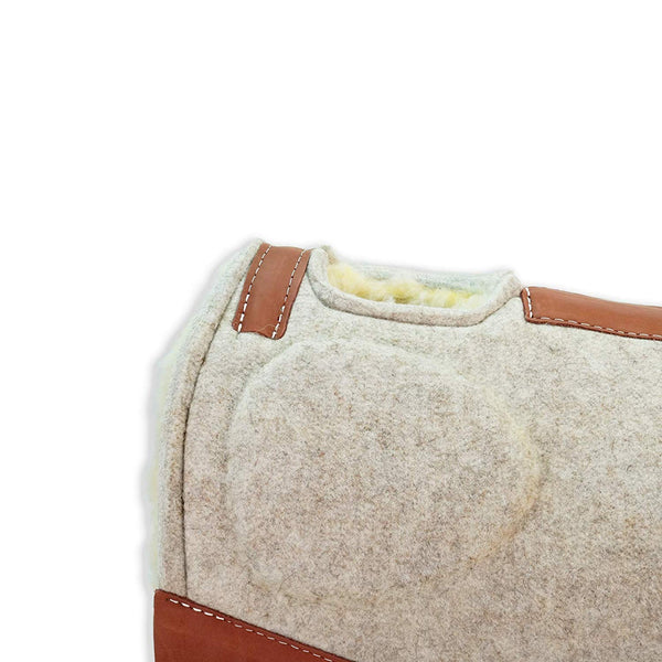 OrthoRide™ Elite Saddle Pad Premium Tan Topper with Fleece Bottom 1